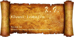 Kövesi Izabella névjegykártya